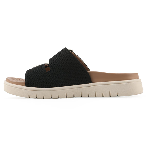 Summit By White Mountain Nanny Recovery Sandal - Black Fabric