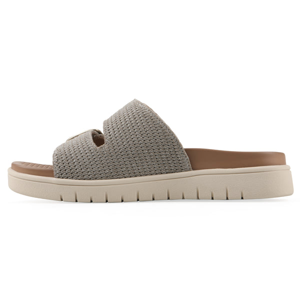 Summit By White Mountain Nanny Recovery Sandal - Gold Fabric