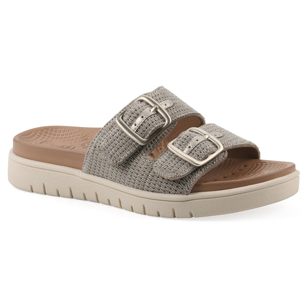 summit by white mountain Nanny Recovery Sandal - Gold Fabric