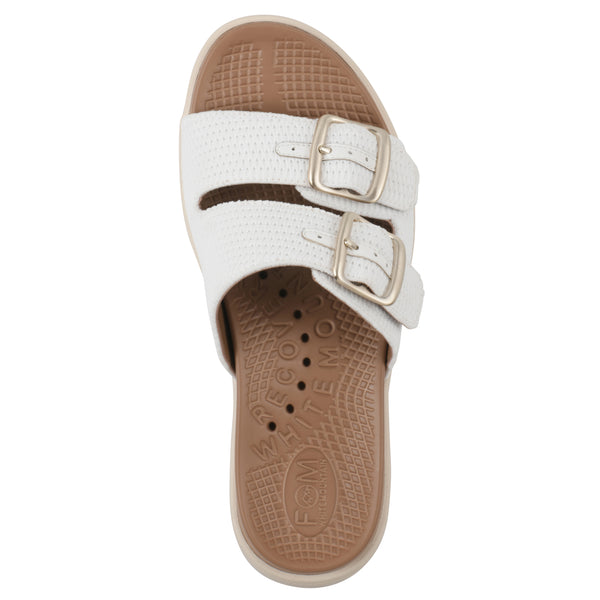 Summit By White Mountain Nanny Recovery Sandal - White Fabric