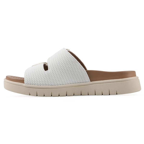 Summit By White Mountain Nanny Recovery Sandal - White Fabric