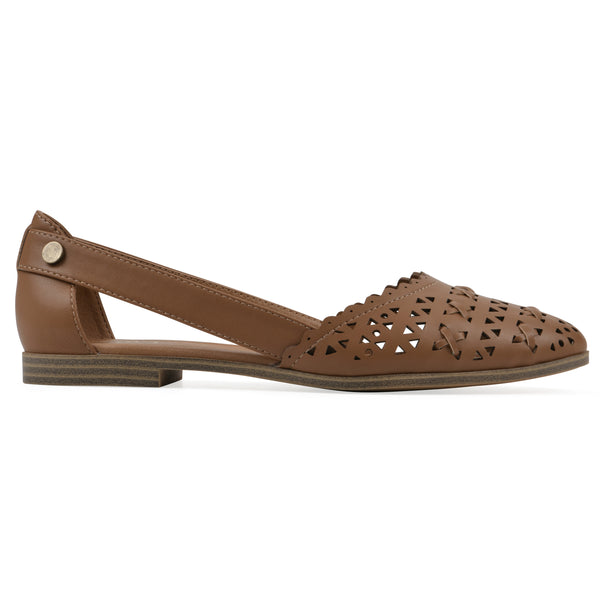 Summit By White Mountain Nobler Flat - Tan Faux Leather