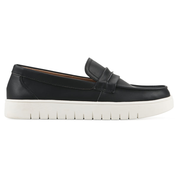 Summit By White Mountain Nocci Recovery Loafer - Black Faux Leather