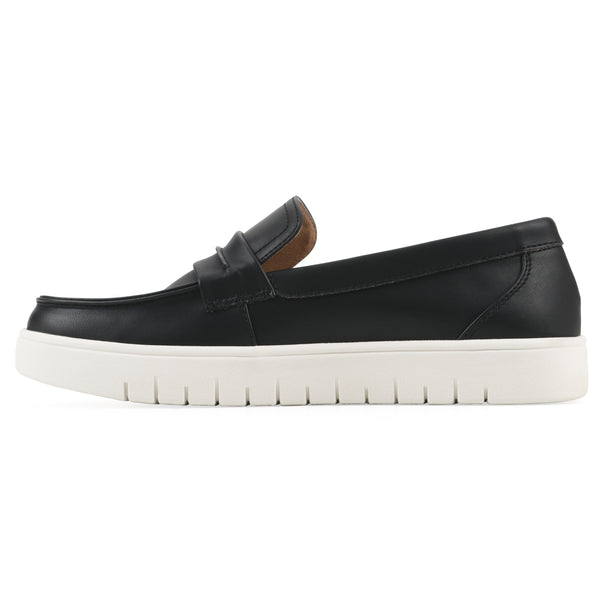 Summit By White Mountain Nocci Recovery Loafer - Black Faux Leather