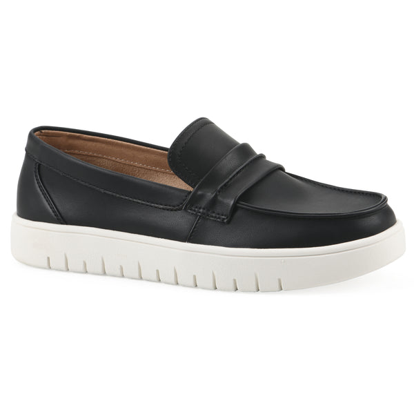 summit by white mountain Nocci Recovery Loafer - Black Faux Leather