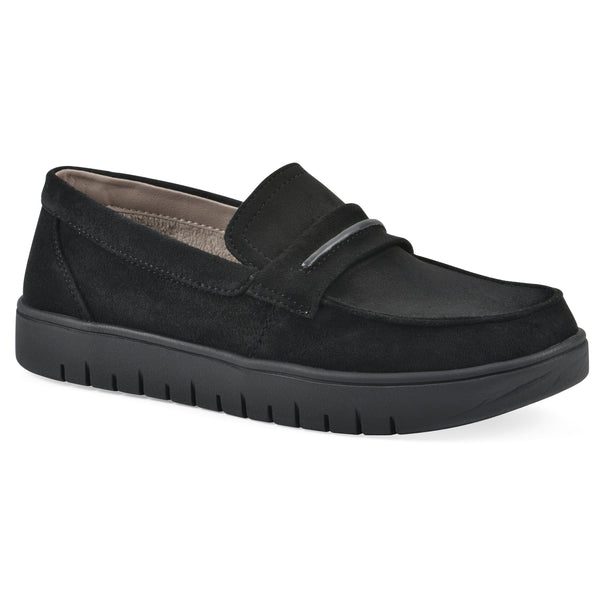 summit by white mountain Nocci Recovery Loafer - Black Faux Suede