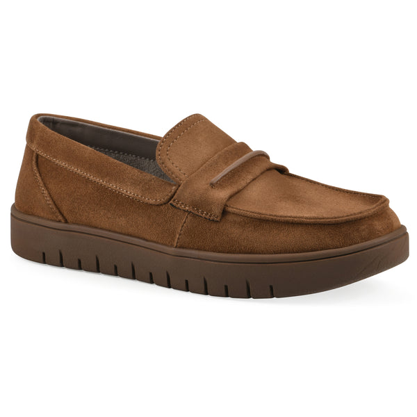 summit by white mountain Nocci Recovery Loafer - Chestnut Faux Suede