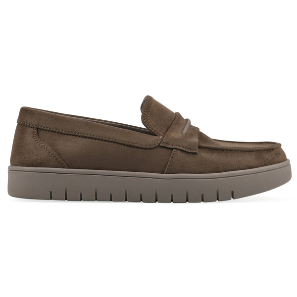 Summit By White Mountain Nocci Recovery Loafer - Dark Taupe Faux Suede