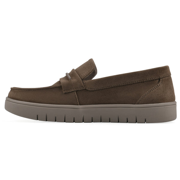 Summit By White Mountain Nocci Recovery Loafer - Dark Taupe Faux Suede