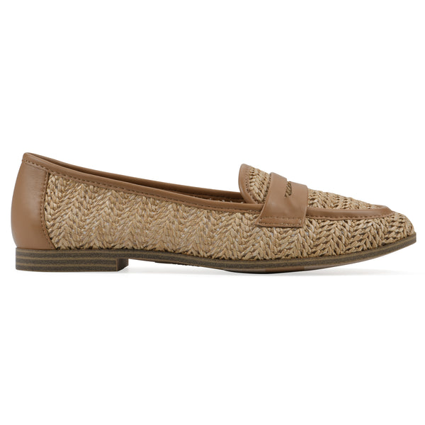 Summit By White Mountain North Loafer - Dark Natural Raffia