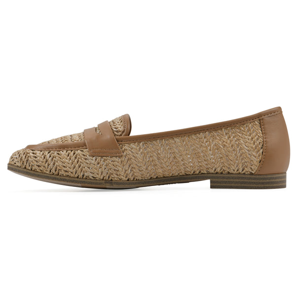 Summit By White Mountain North Loafer - Dark Natural Raffia