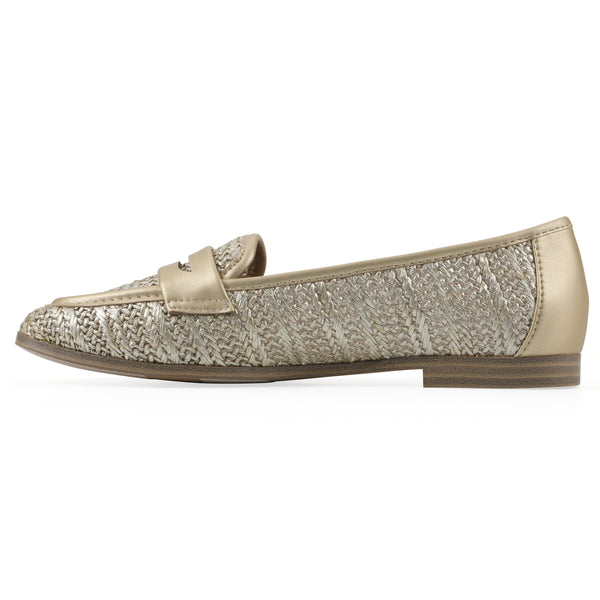 Summit By White Mountain North Loafer - Light Gold Raffia
