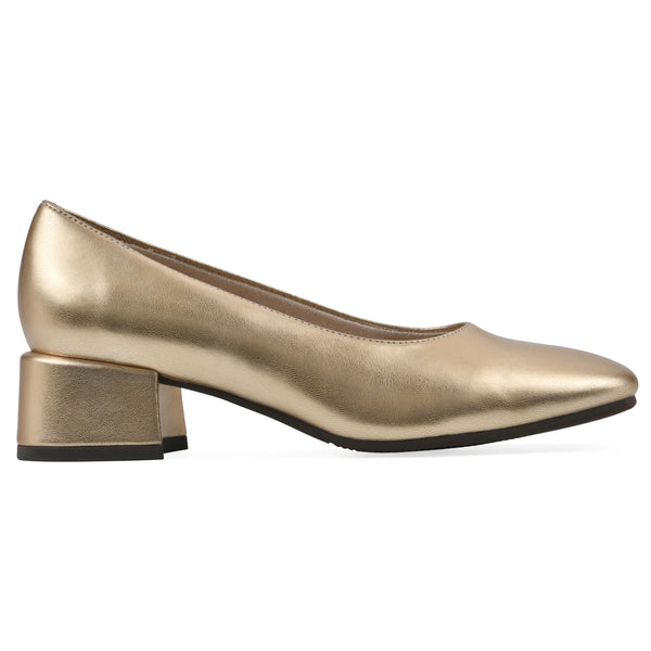 Summit By White Mountain Quintesa Heel - Light Gold Metallic