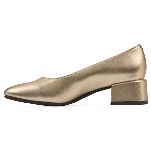 Summit By White Mountain Quintesa Heel - Light Gold Metallic