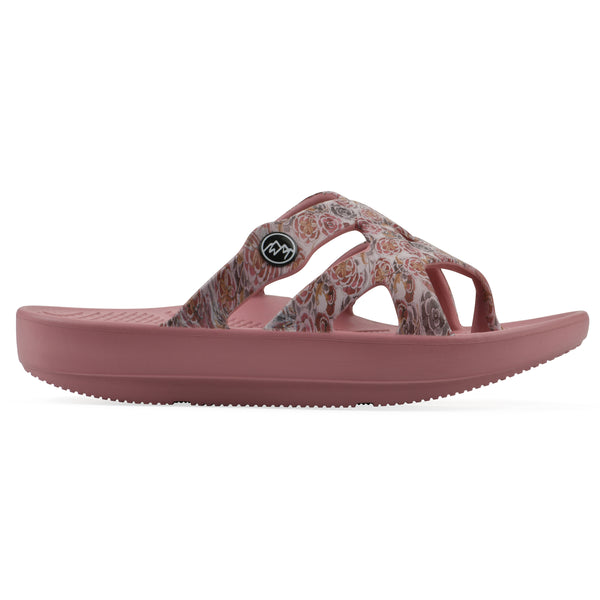 Summit By White Mountain Rip Recovery Sandal - Blush Floral Print