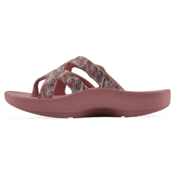 Summit By White Mountain Rip Recovery Sandal - Blush Floral Print