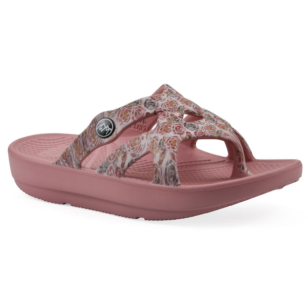 summit by white mountain Rip Recovery Sandal - Blush Floral Print