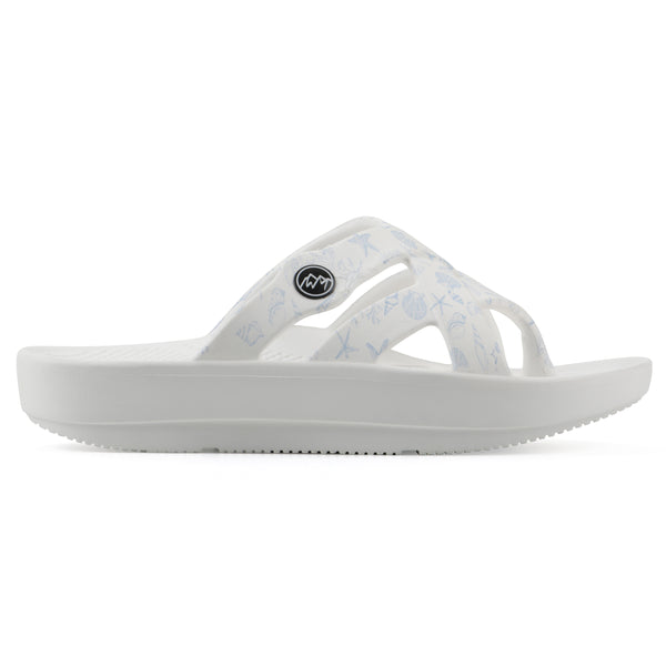 Summit By White Mountain Rip Recovery Sandal - Ocean Blue Seashell