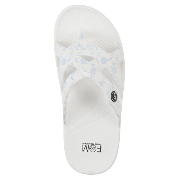 Summit By White Mountain Rip Recovery Sandal - Ocean Blue Seashell