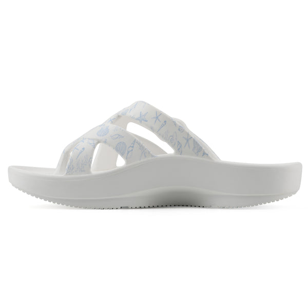 Summit By White Mountain Rip Recovery Sandal - Ocean Blue Seashell