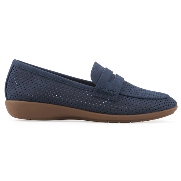 Summit By White Mountain Samson Loafer - Dark Blue Fabric