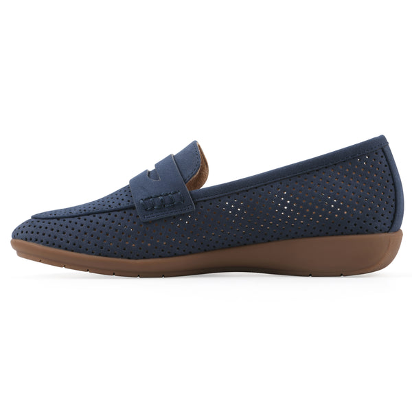 Summit By White Mountain Samson Loafer - Dark Blue Fabric
