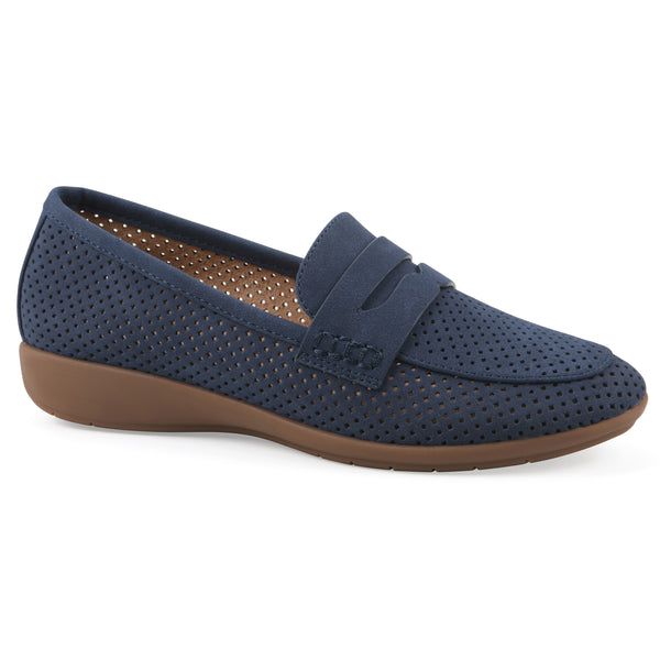 summit by white mountain Samson Loafer - Dark Blue Fabric