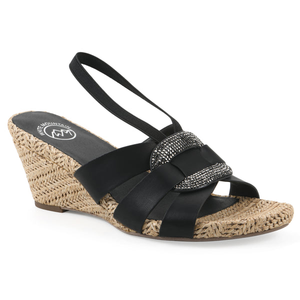 summit by white mountain Atavi Wedge Sandal - Black