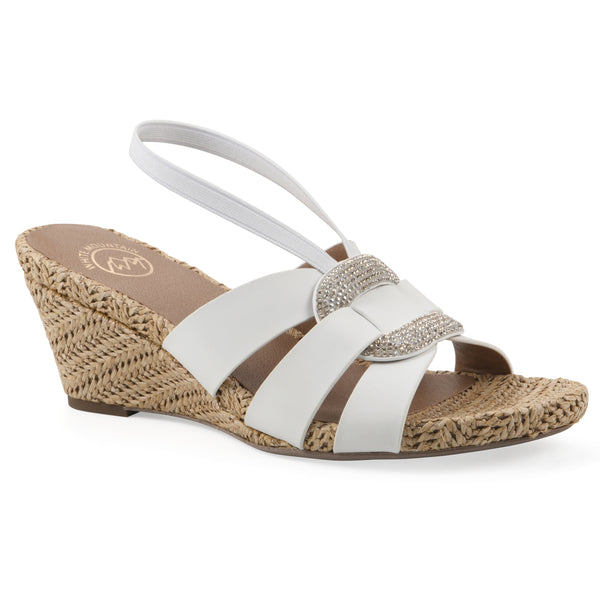 summit by white mountain Atavi Wedge Sandal - White