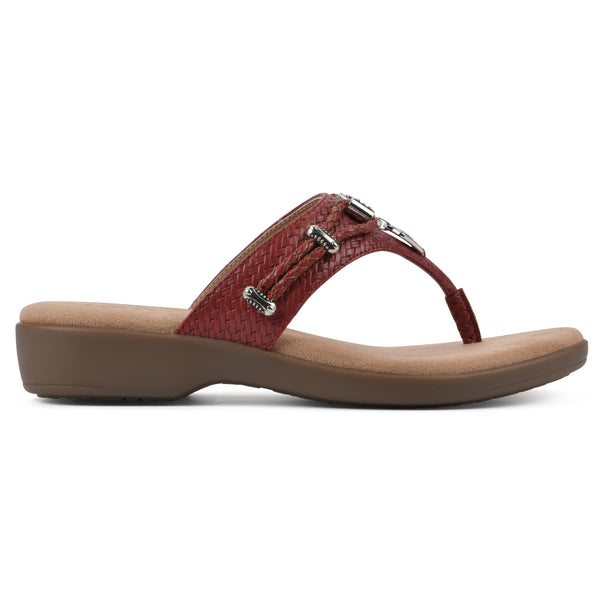Summit By White Mountain Bailee Sandal - Red