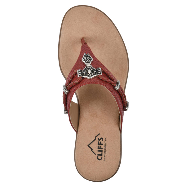 Summit By White Mountain Bailee Sandal - Red