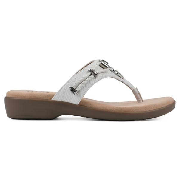 Summit By White Mountain Bailee Sandal - White