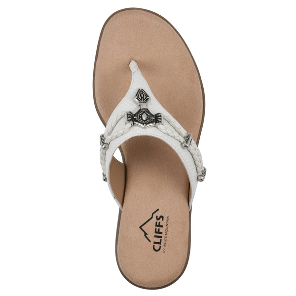 Summit By White Mountain Bailee Sandal - White