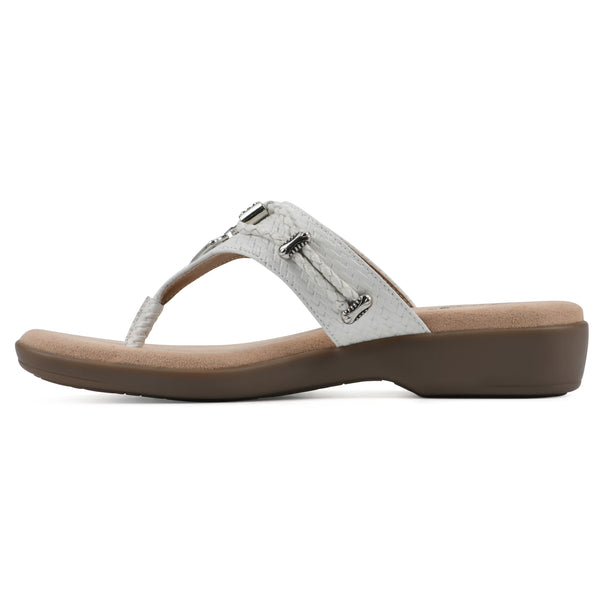 Summit By White Mountain Bailee Sandal - White