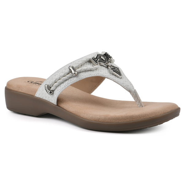 summit by white mountain Bailee Sandal - White