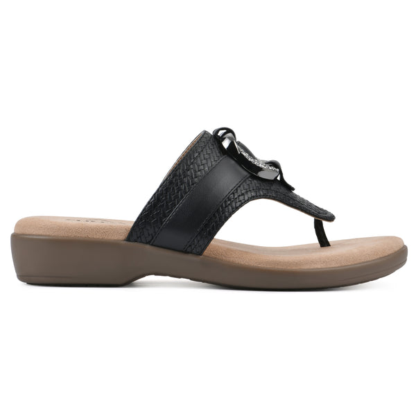 Summit By White Mountain Benedict Sandal - Black
