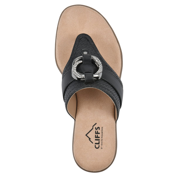 Summit By White Mountain Benedict Sandal - Black