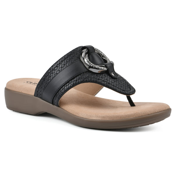 summit by white mountain Benedict Sandal - Black
