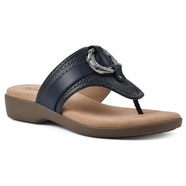 summit by white mountain Benedict Sandal - Navy