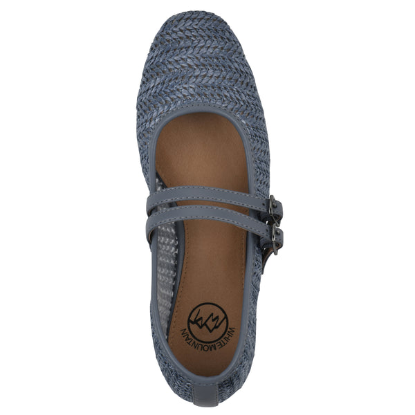 Summit By White Mountain Bocage Flat - Blue Raffia