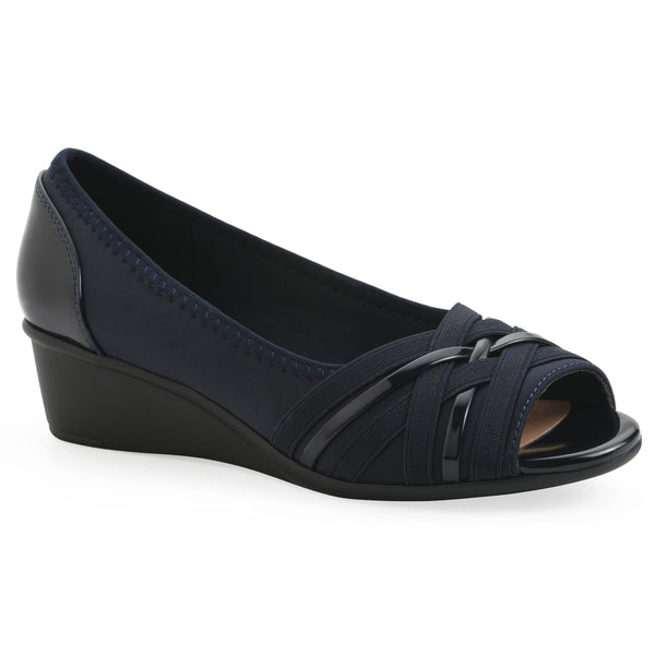 summit by white mountain Boldest Wedge - Navy Nylon