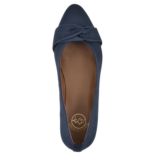 Summit By White Mountain Bordeaux Heel - Navy Fabric