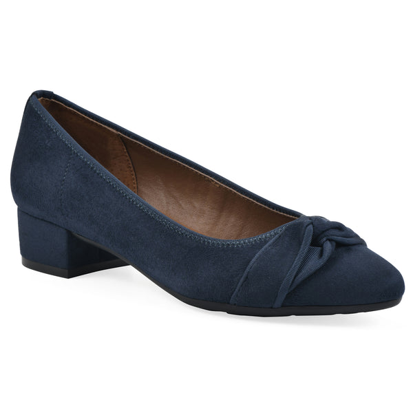 summit by white mountain Bordeaux Heel - Navy Fabric