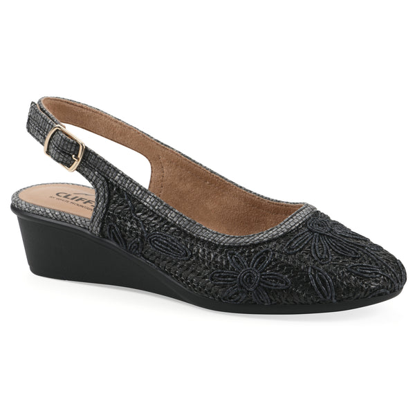 summit by white mountain Boris Wedge - Black Fabric