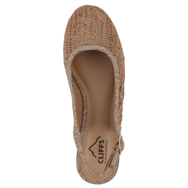 Summit By White Mountain Boris Wedge - Cognac Fabric