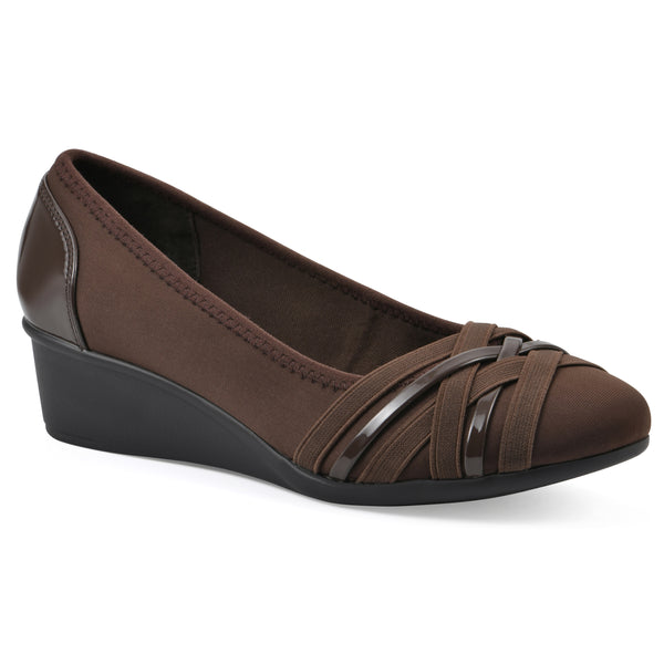 summit by white mountain Bowie Wedge - Brown Nylon