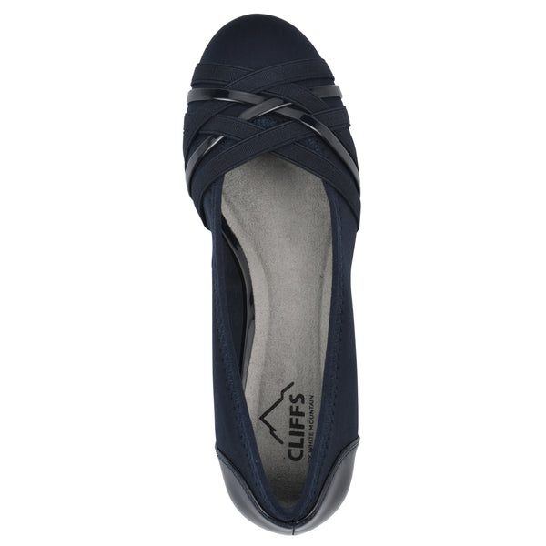 Summit By White Mountain Bowie Wedge - Navy Nylon