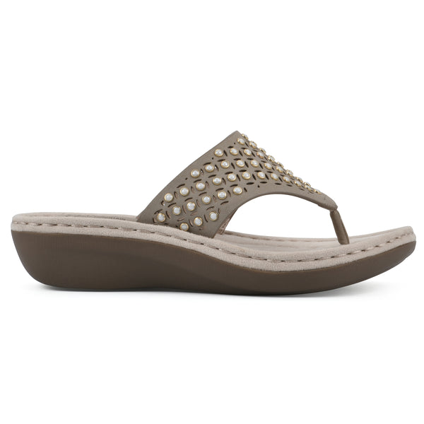 Summit By White Mountain Camila Sandal - Taupe