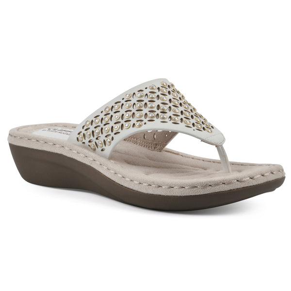 summit by white mountain Camila Sandal - White