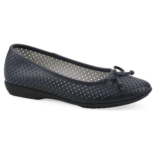 summit by white mountain Carris Ballet Flat - Navy